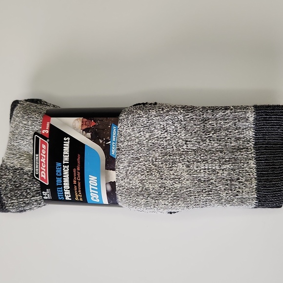 Dickies Steel Toe Men's Gray Thermal Acrylic Socks 3 Pairs - Picture 1 of 3